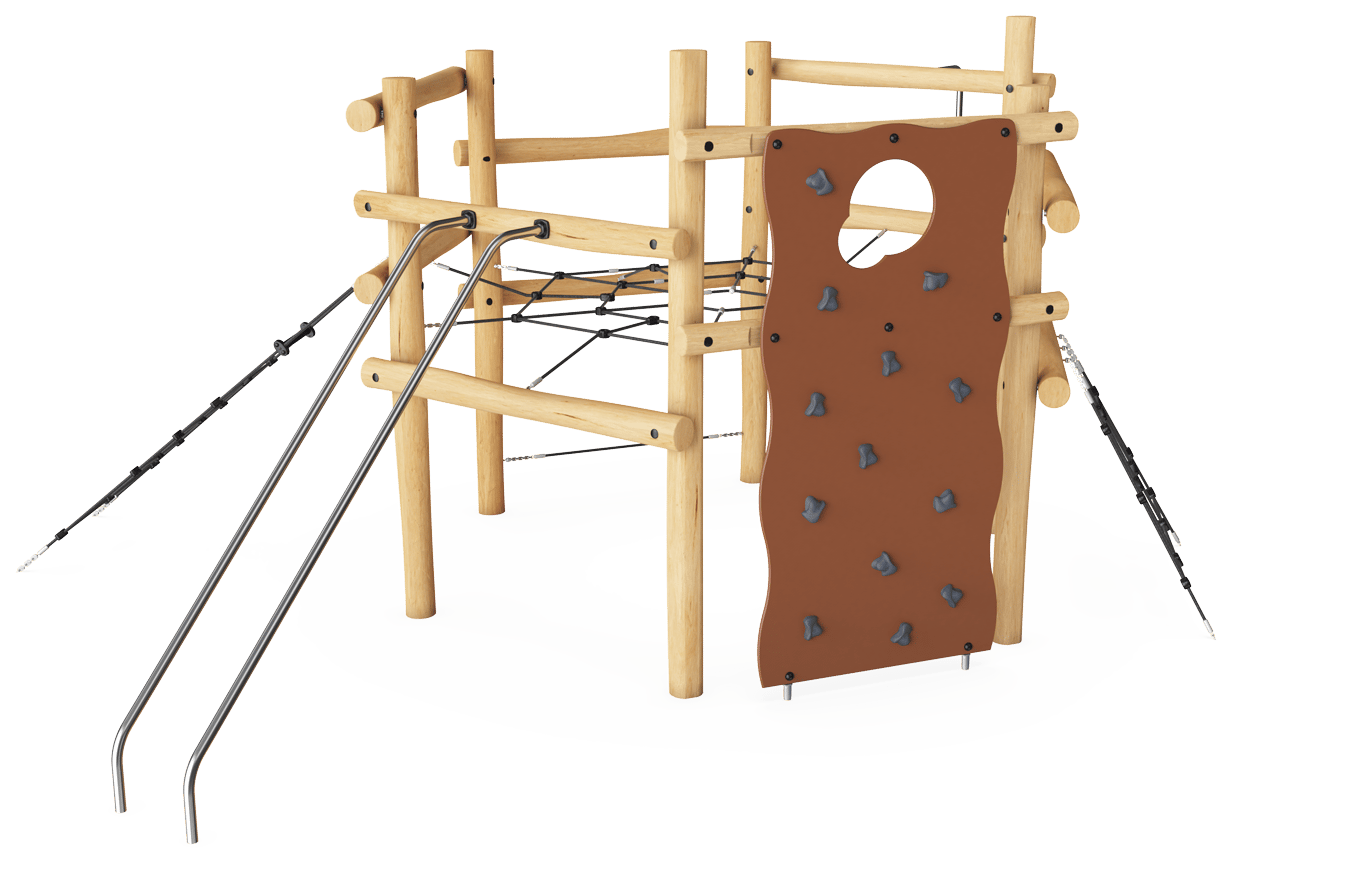 Six-sided climbing structure