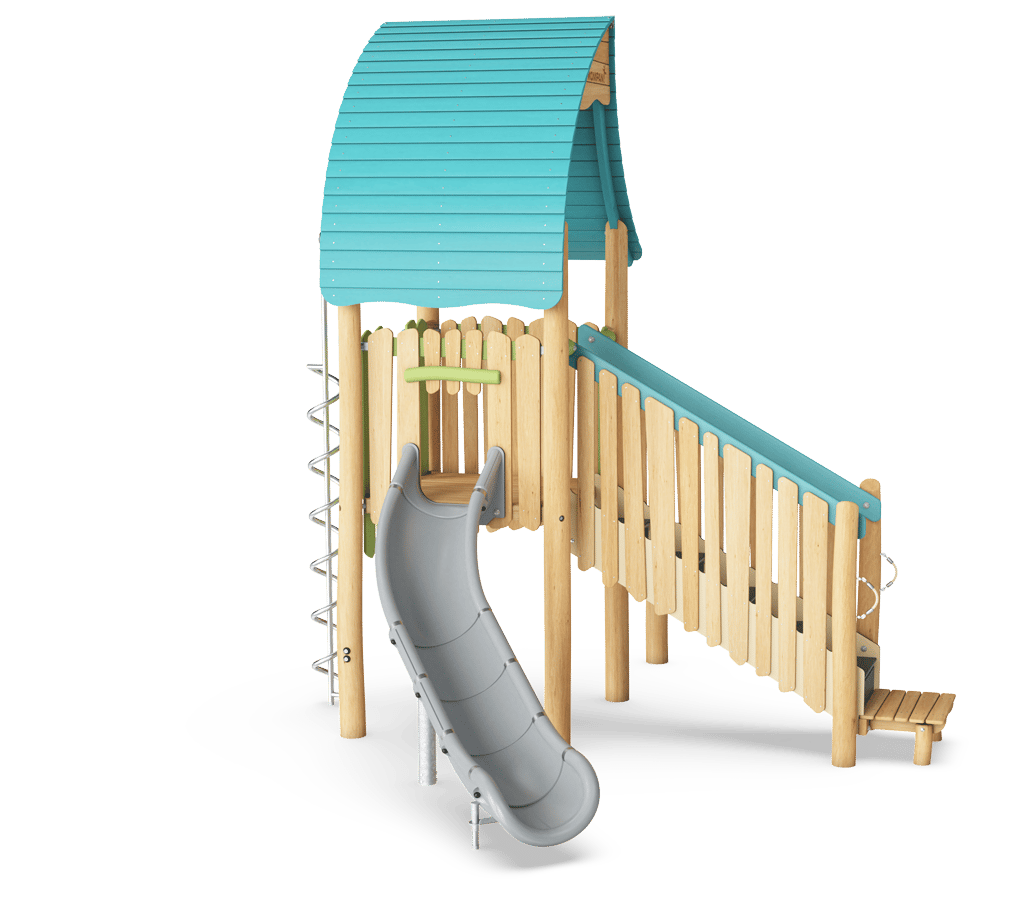Play Tower with Slide & Curly Climber