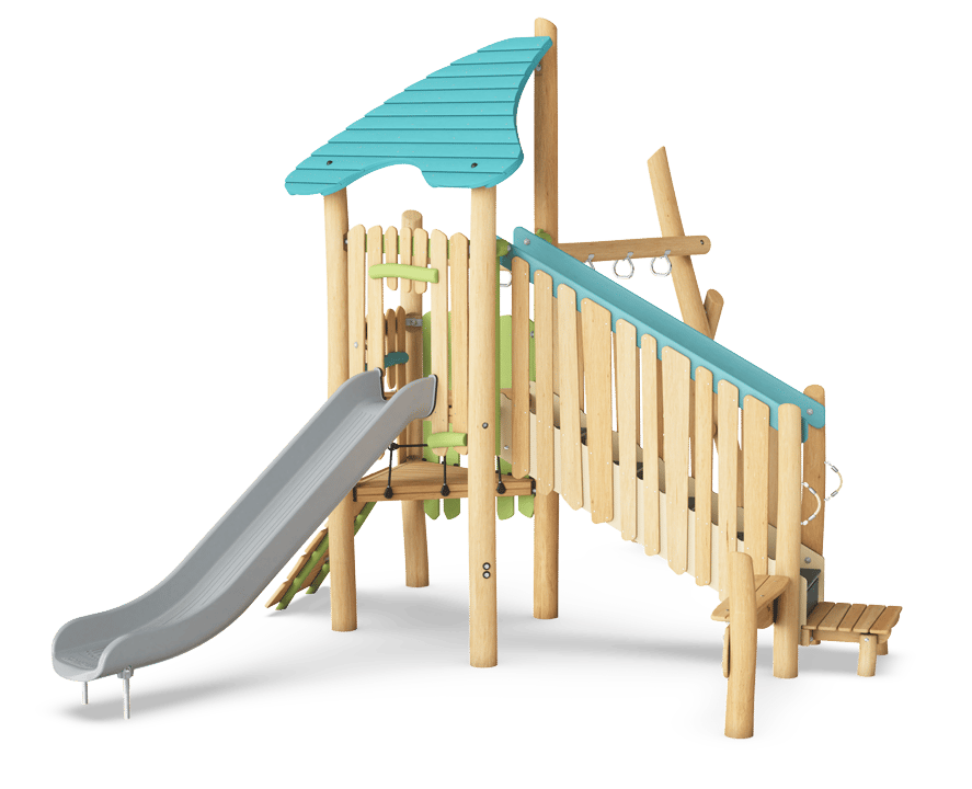 Multideck Play Tower with Monkey Bars