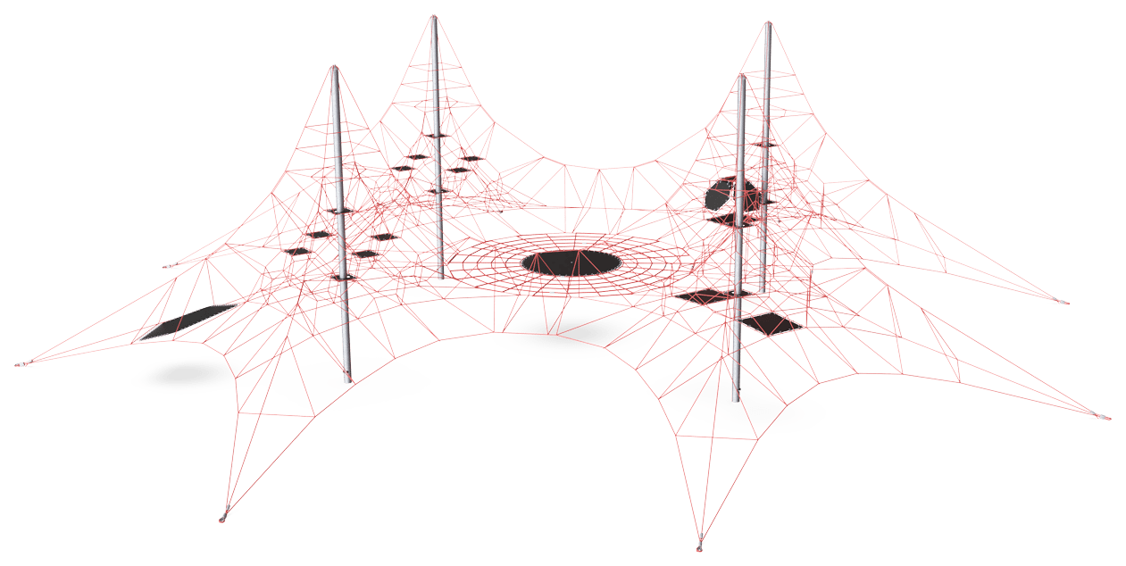Four-Mast Spacenet + Bouncing Net