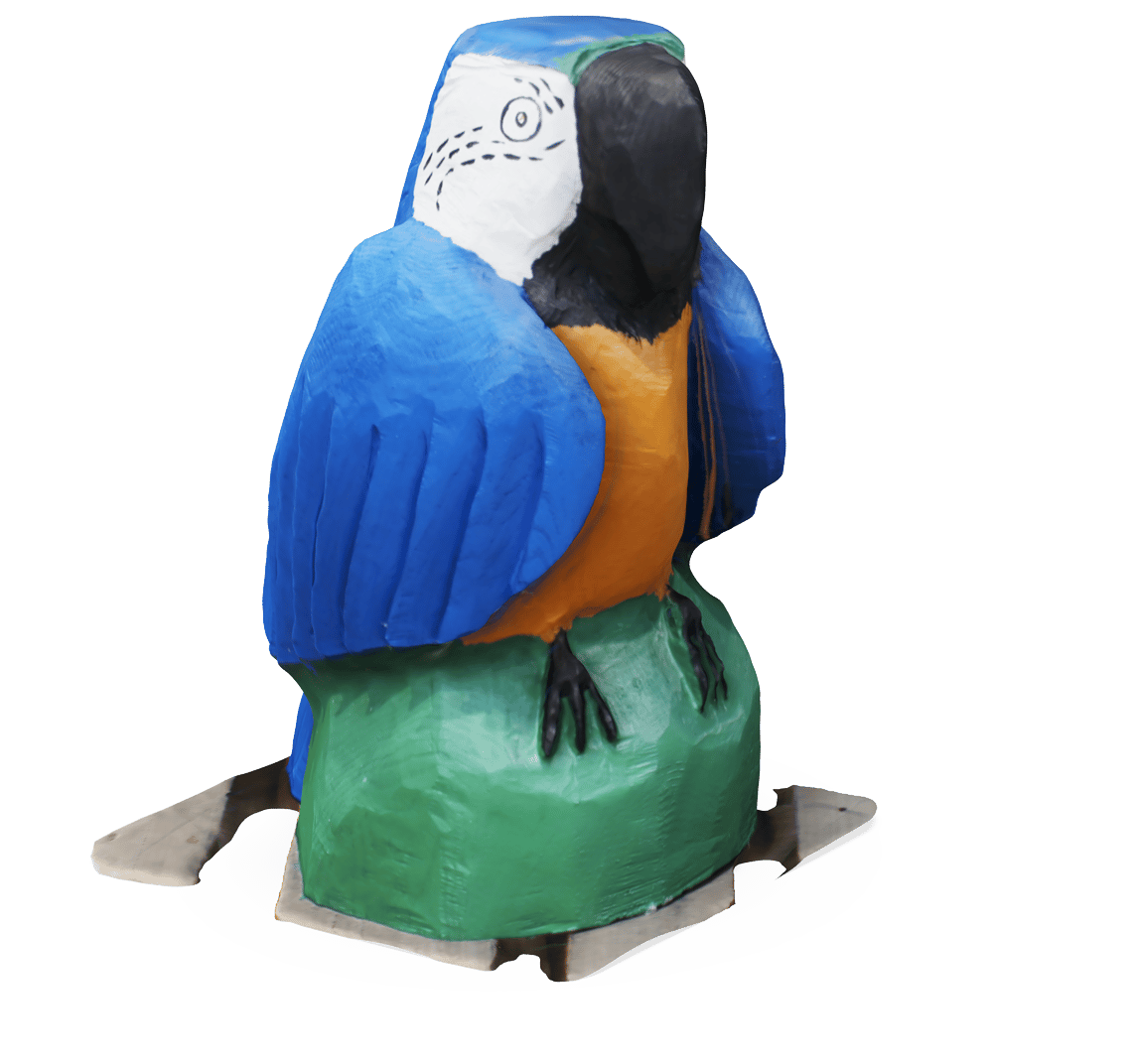Scultura pappagallo