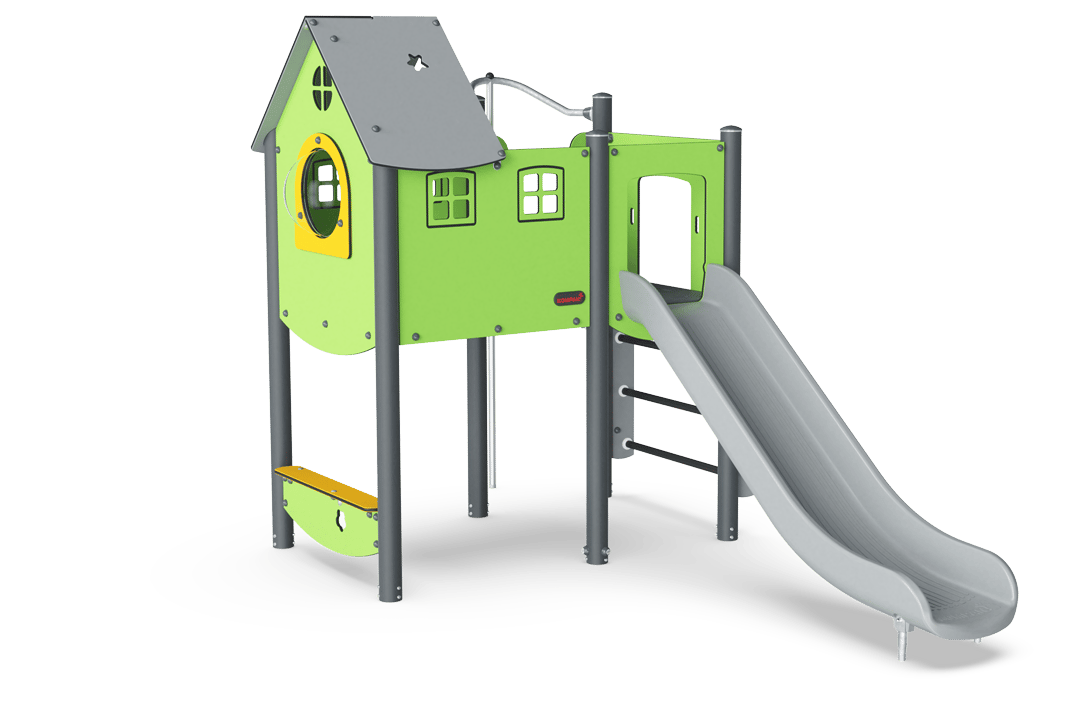 Large Play Tower with Fireman's Pole