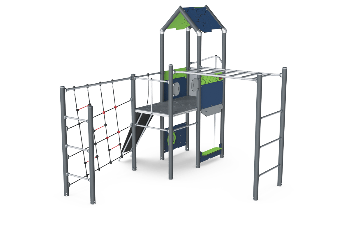 Speeltoren - met Monkeybars en klimnet