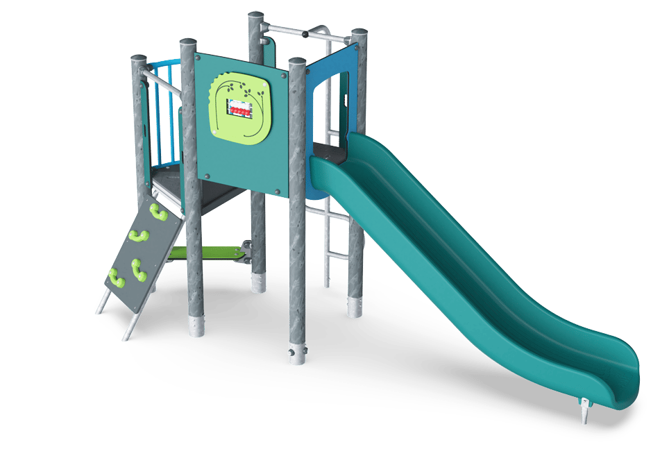 Play Tower with Climbing Pole