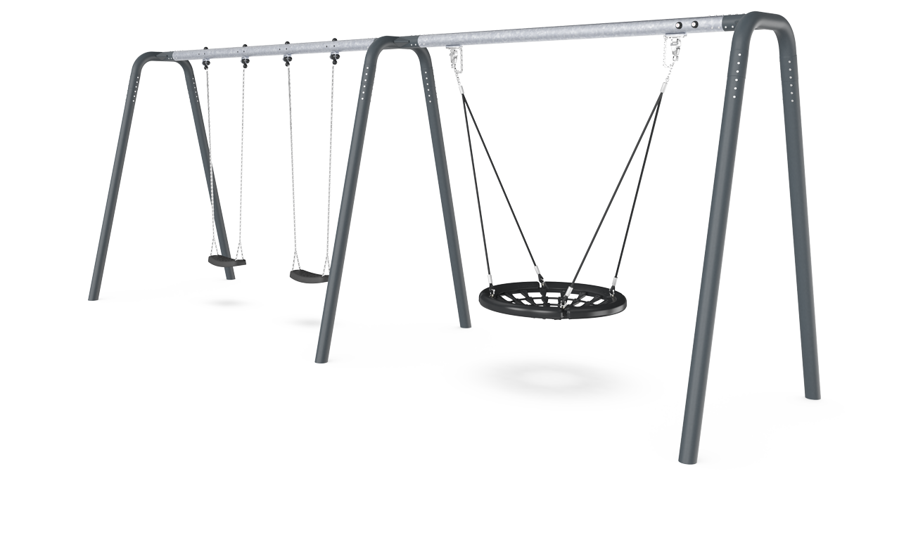 Steel Swing H:2.5m, 100cm Rope Seat