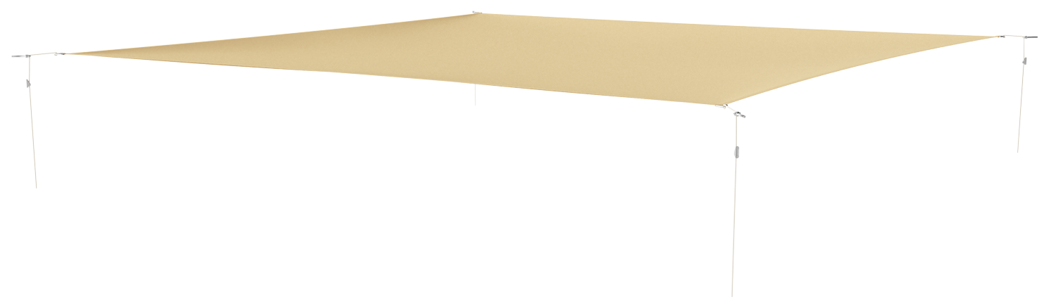 Viereck-Sonnensegel (4 x 4) mit Zubehör