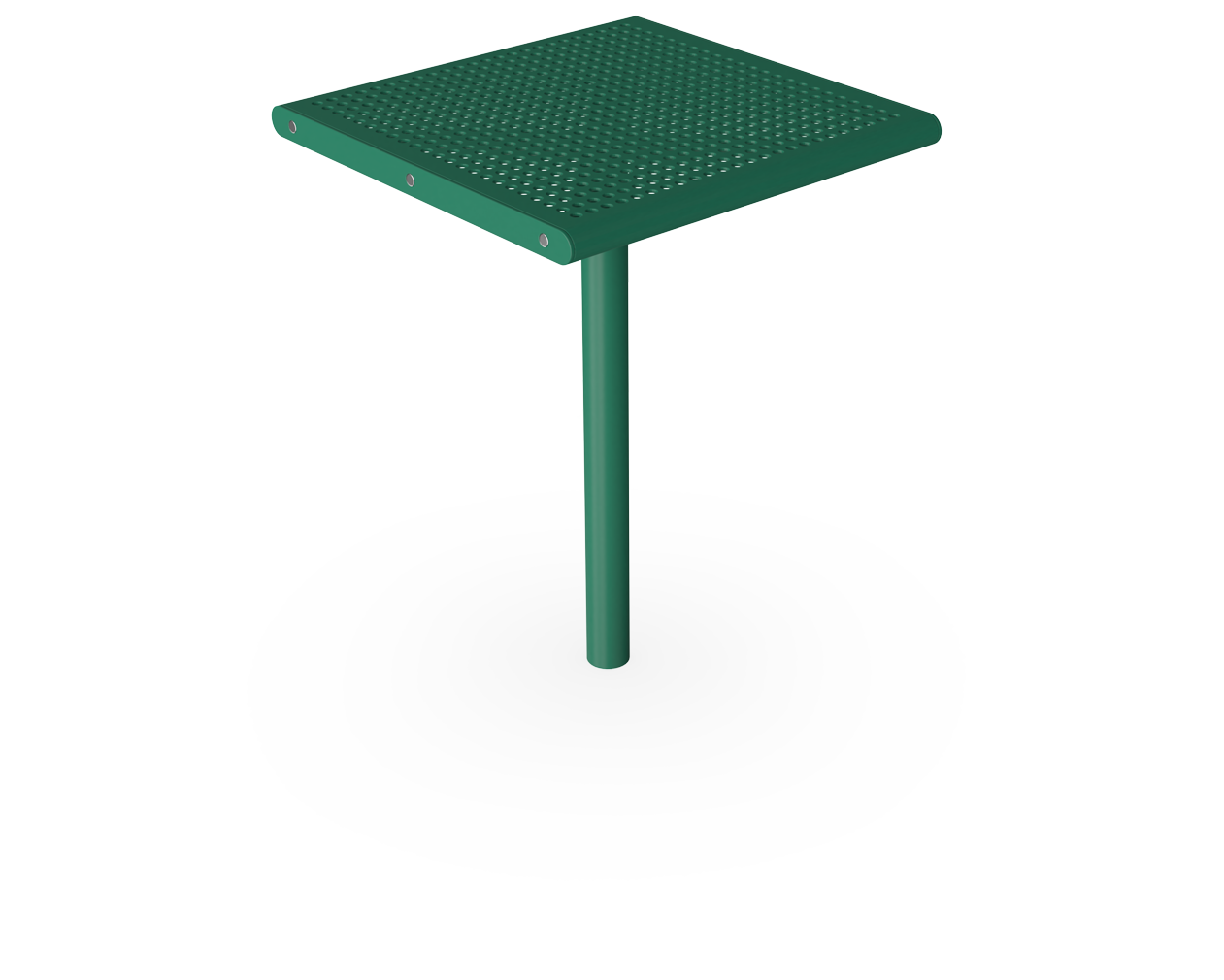 Agora firkantet bord i stål